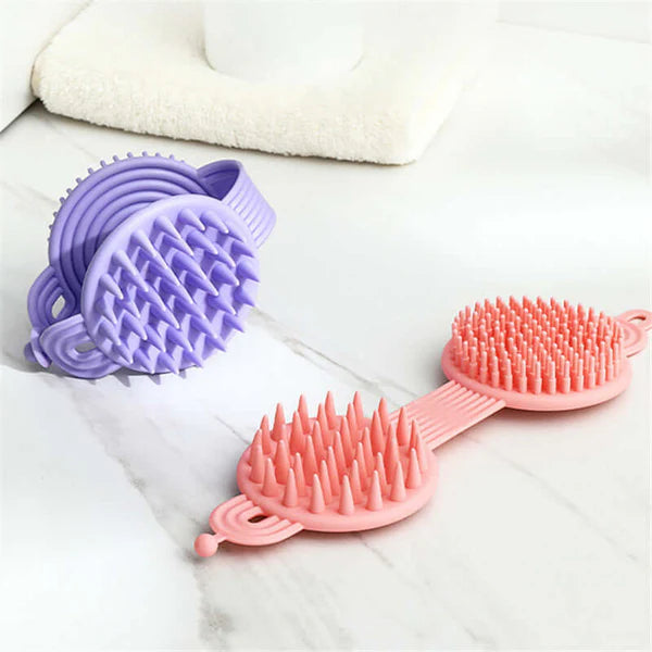 Dual-Action Pet Bath & Massage Brush (2-in-1 Clean & Groom Tool)