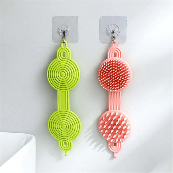 Dual-Action Pet Bath & Massage Brush (2-in-1 Clean & Groom Tool)