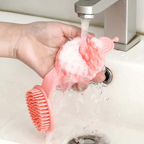 Dual-Action Pet Bath & Massage Brush (2-in-1 Clean & Groom Tool)